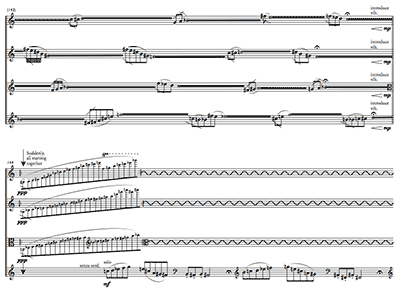 snapshot of score of String Quartet no.1